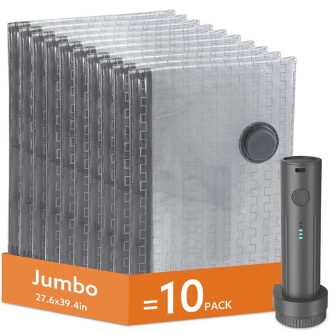 Apoaa jumbo vacuum bags set ready for home storage and space saving.
