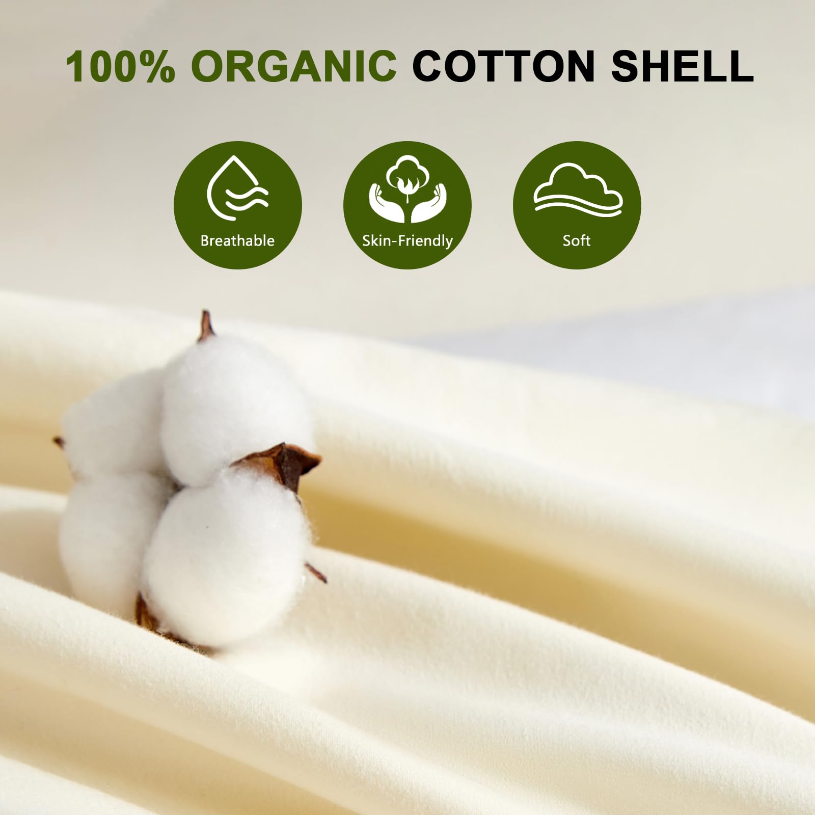 APOBUY Dual-layer pillowcase design shows outer washable cover and inner moisture guard.