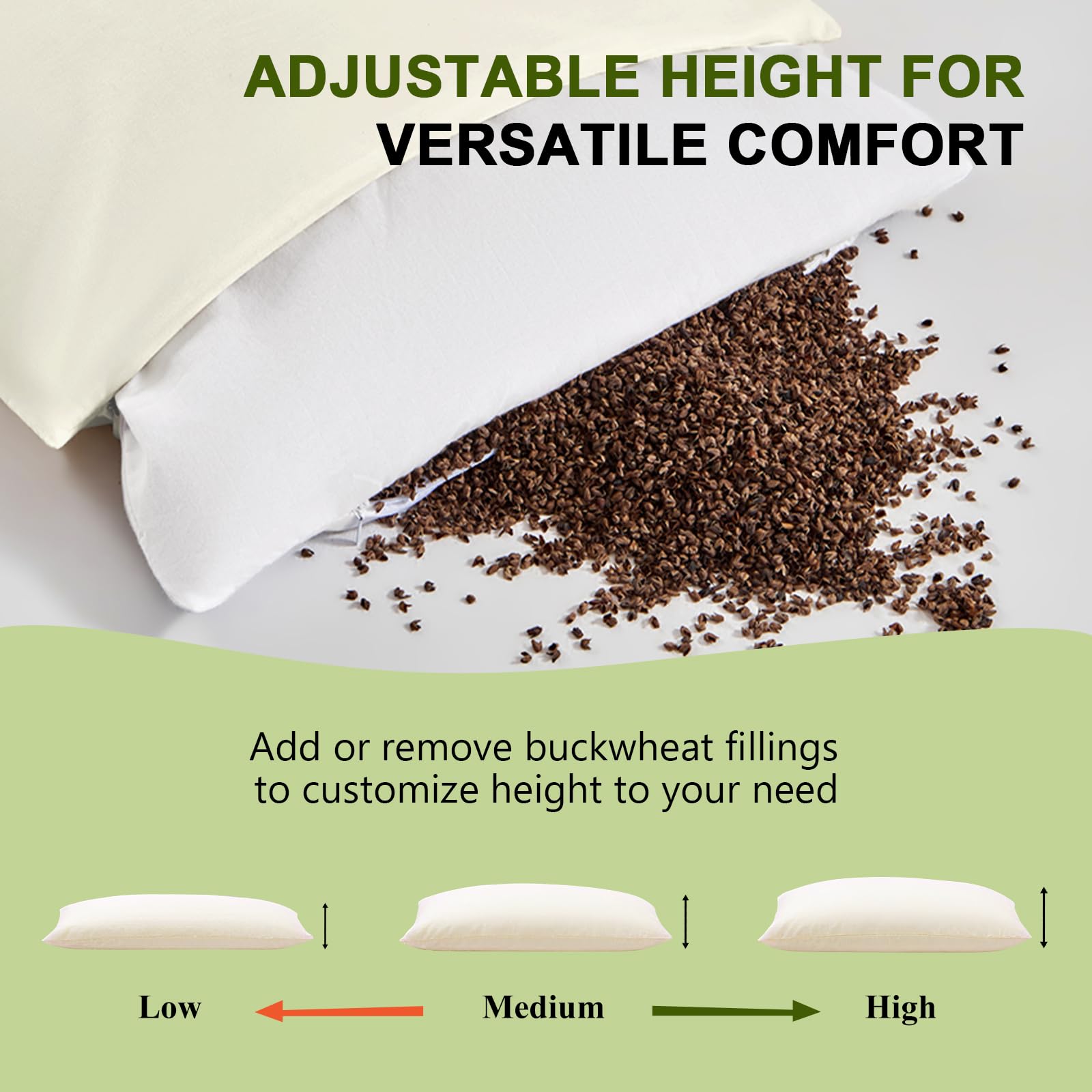APOBUY Hidden side zipper feature highlights easy filling adjustments.