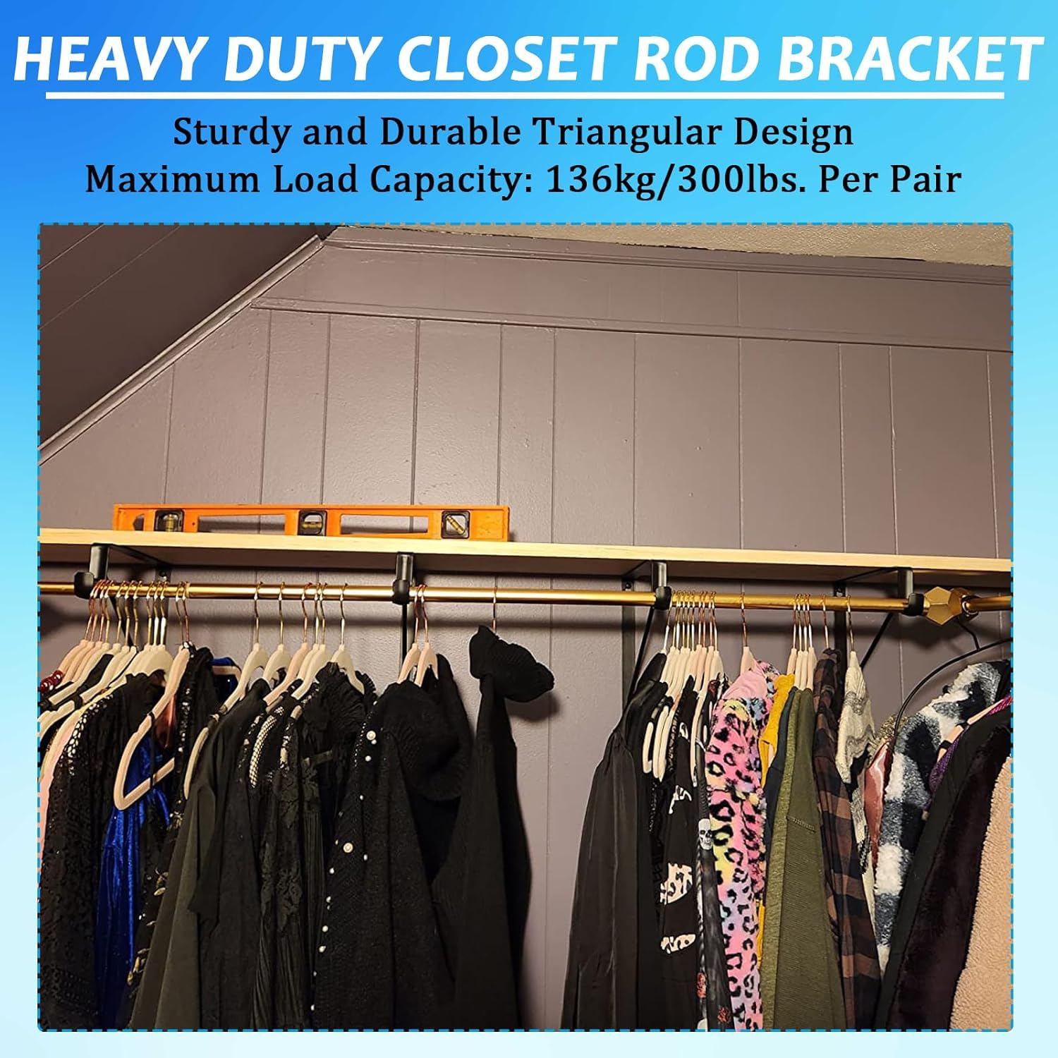 APOCHON versatile brackets fit closets, kitchens, and bathrooms for extra storage options.