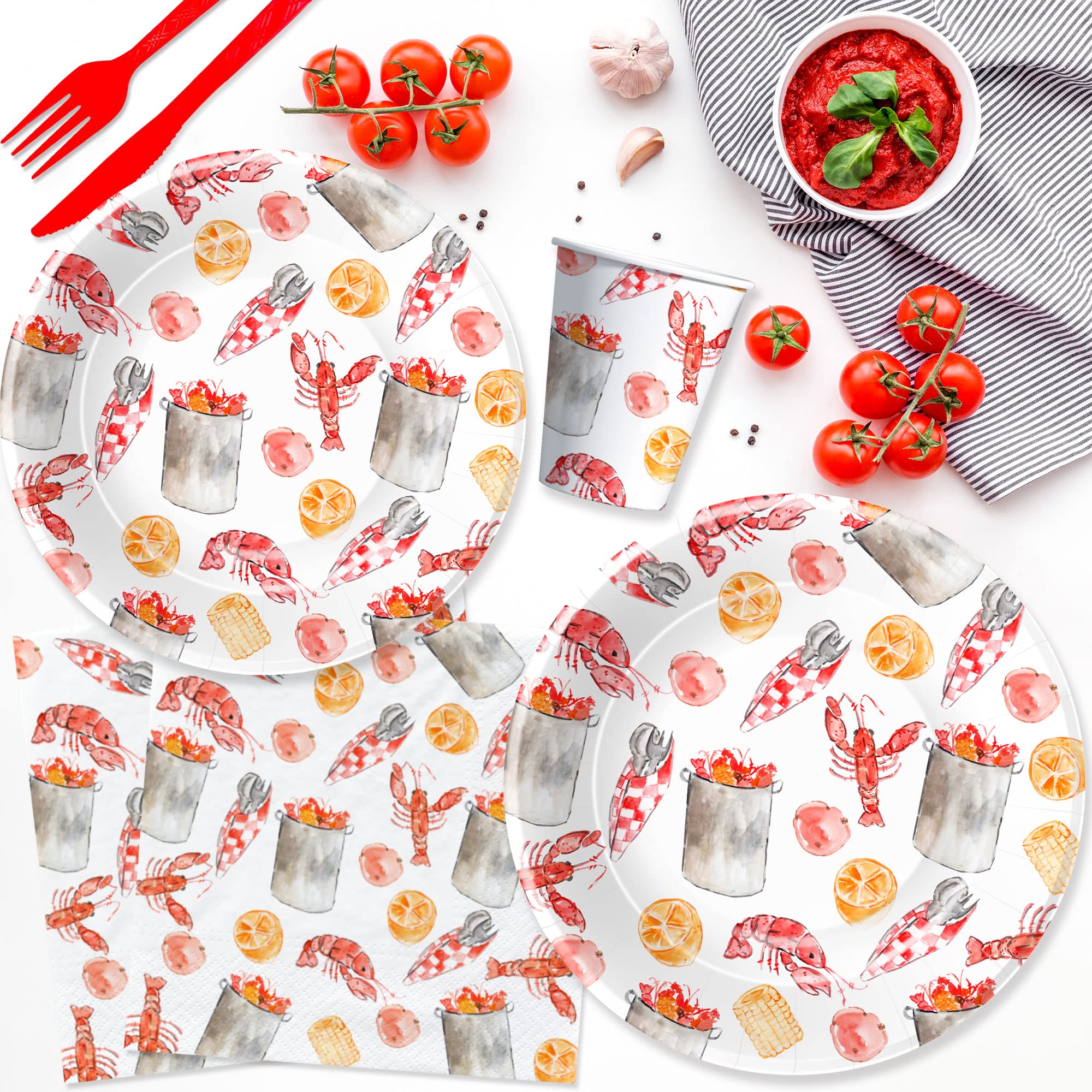 APOWBLS Crawfish Tablecloth protecting surfaces during seafood service.