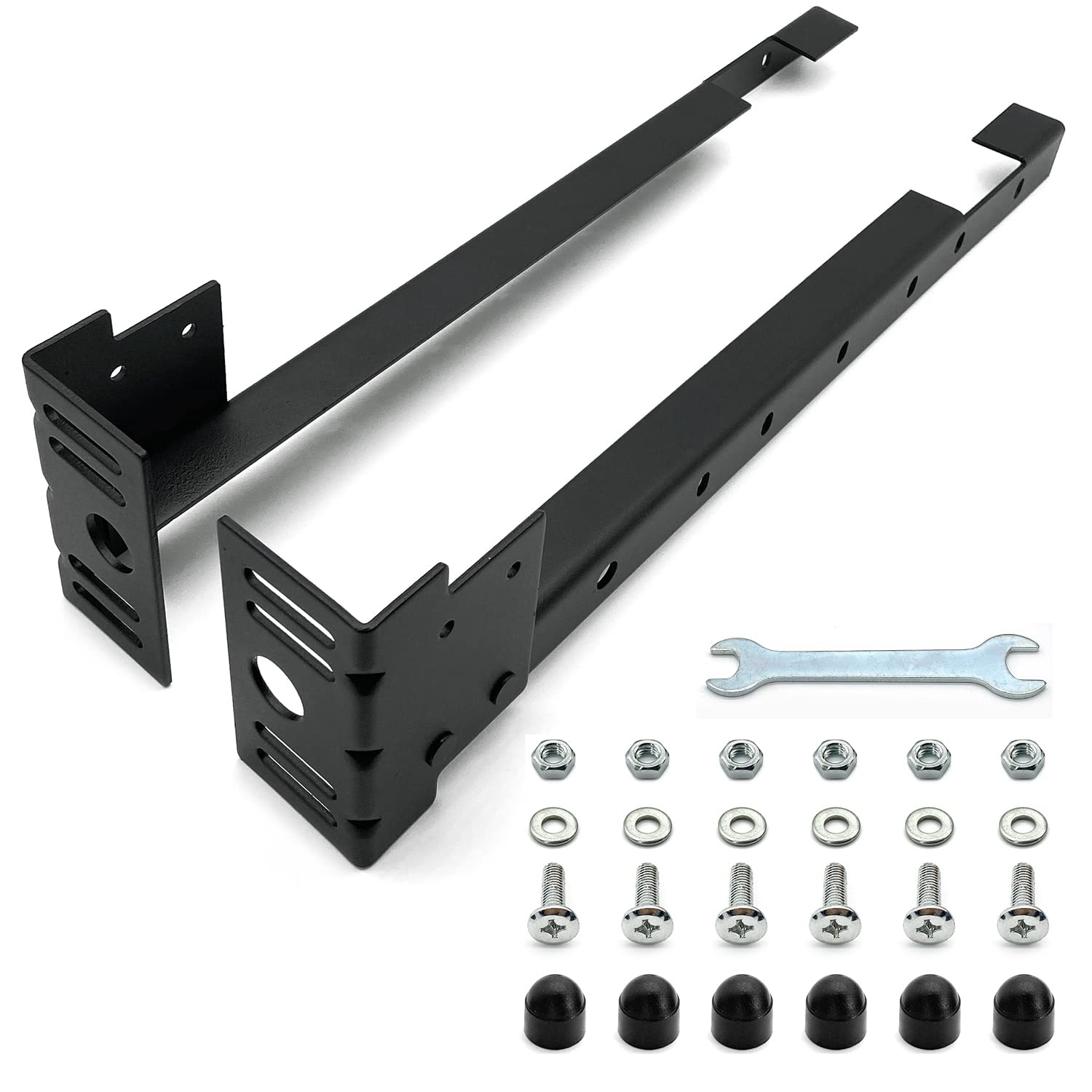Appacare bedframe footboard extension brackets show 16-inch length for secure compatibility.