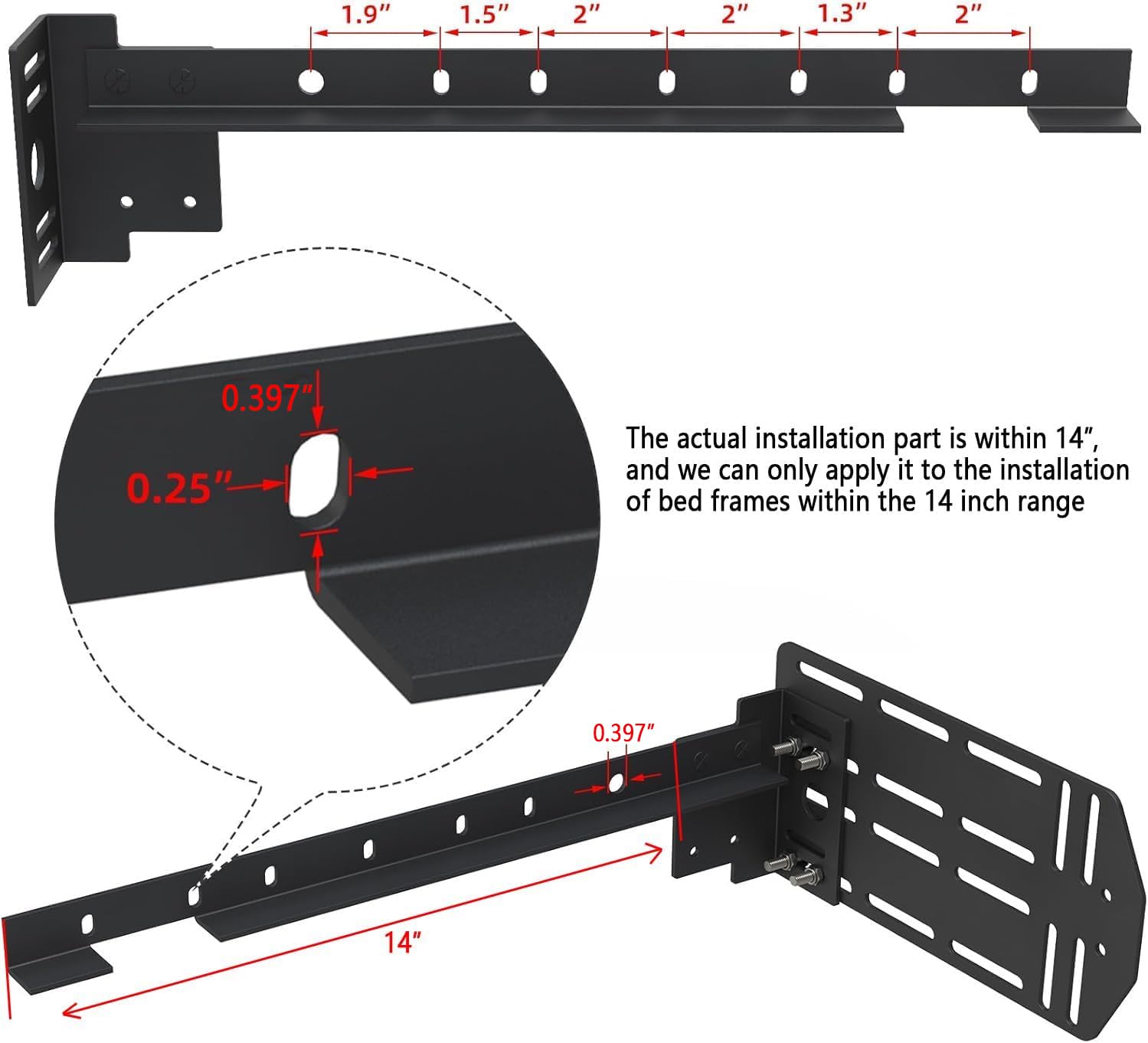 Appacare included hardware accelerates mounting on various frames.