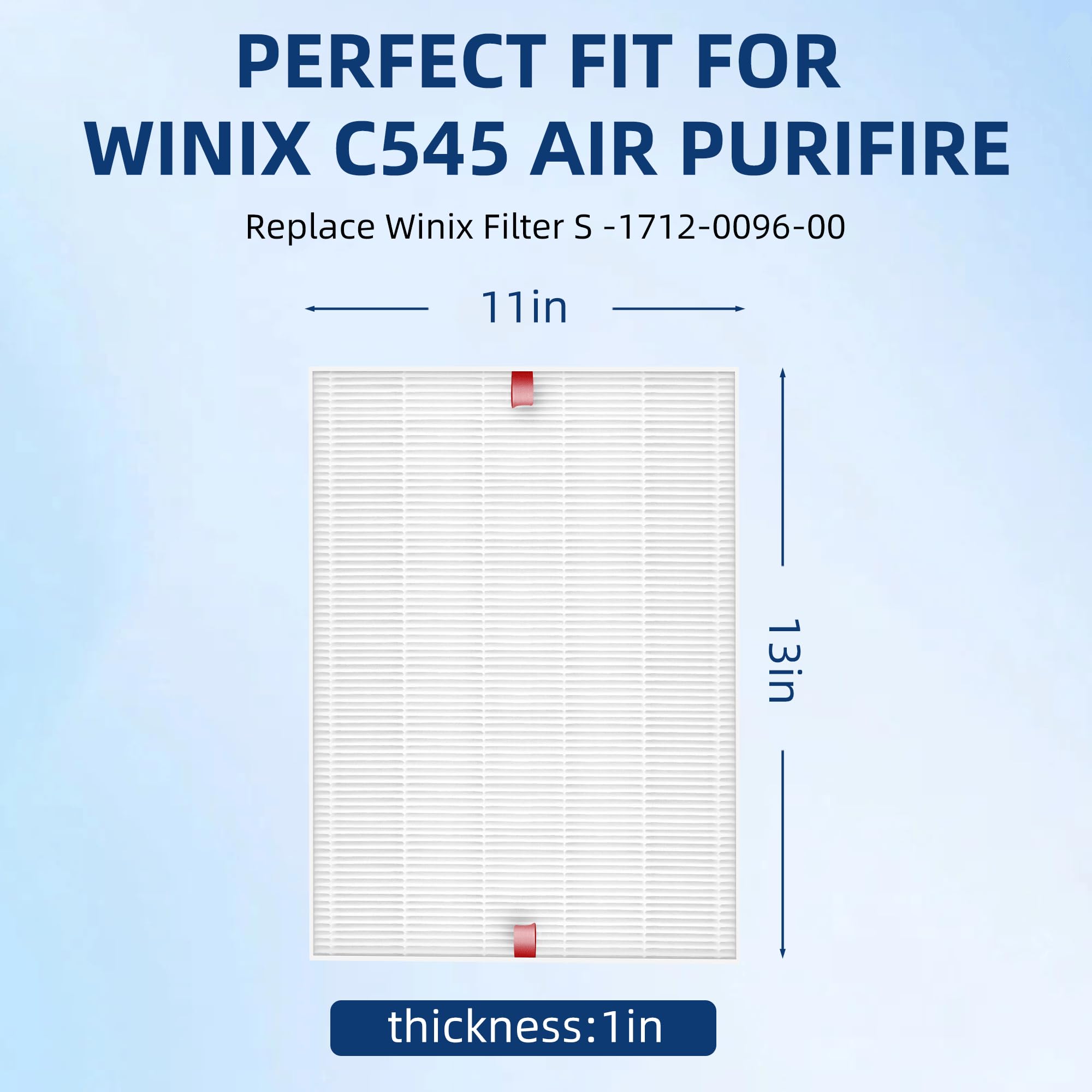 APPLIANCEMATES C545 filter front view compatible with Winix C545 units.