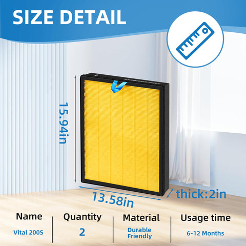 APPLIANCEMATES Vital 200S compatibility with LEVOIT 200S shown.