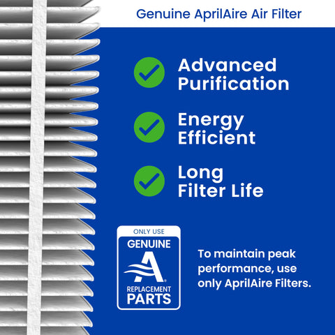 Close-up of Aprilaire 313 20x20x4 filter frame designed for high-efficiency filtration.