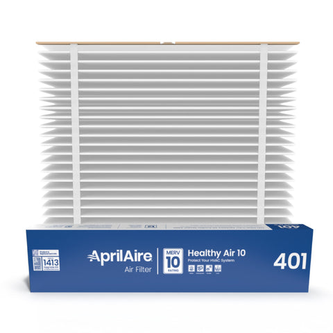 Aprilaire 401 replacement filter for 16x25x6 purifiers improves indoor air quality.
