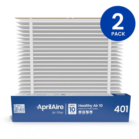Aprilaire 401 pack of two filters for 2400 systems reduces dust and dander.