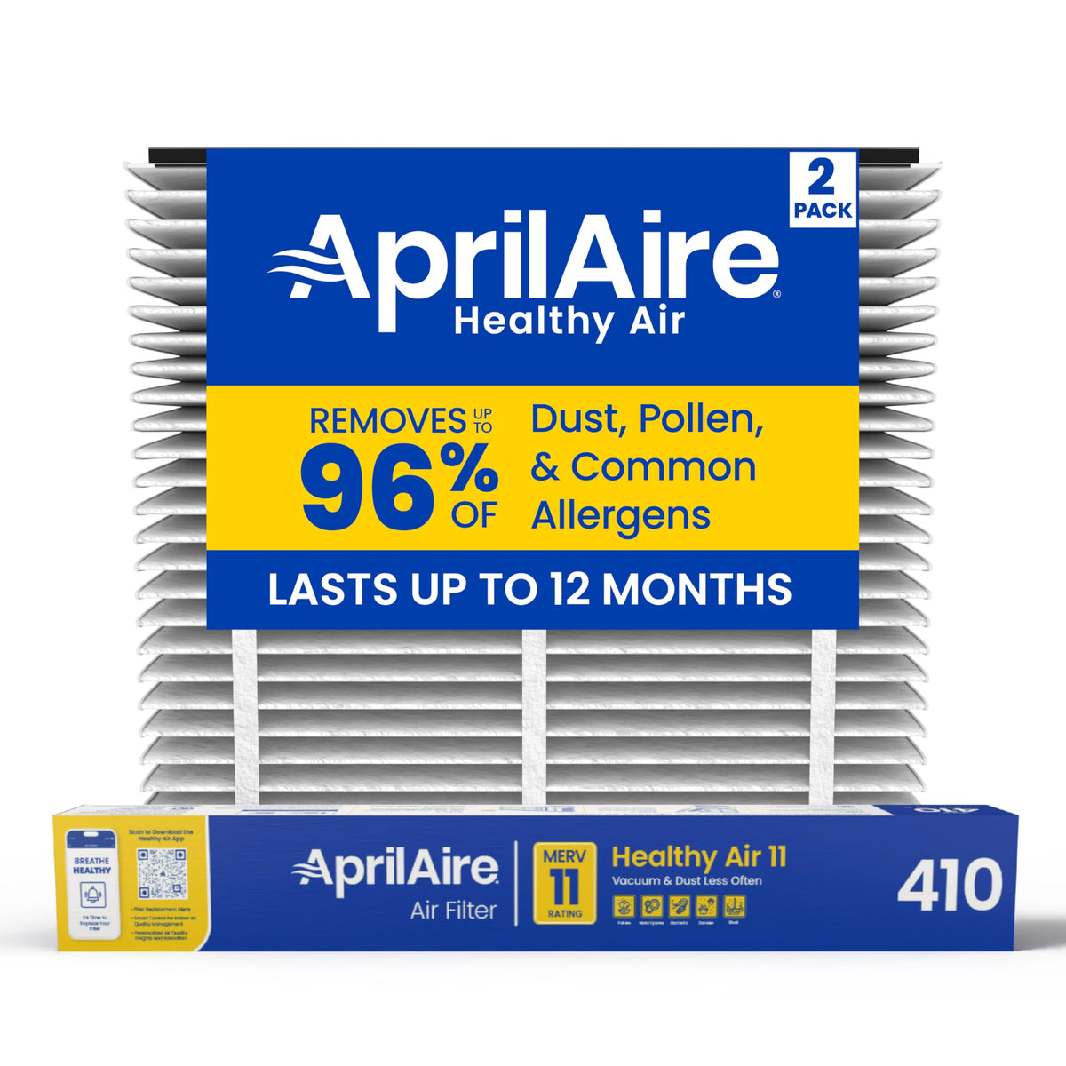 Aprilaire 410 replacement filter with 16x25x4 fits Aprilaire purifiers for cleaner air.