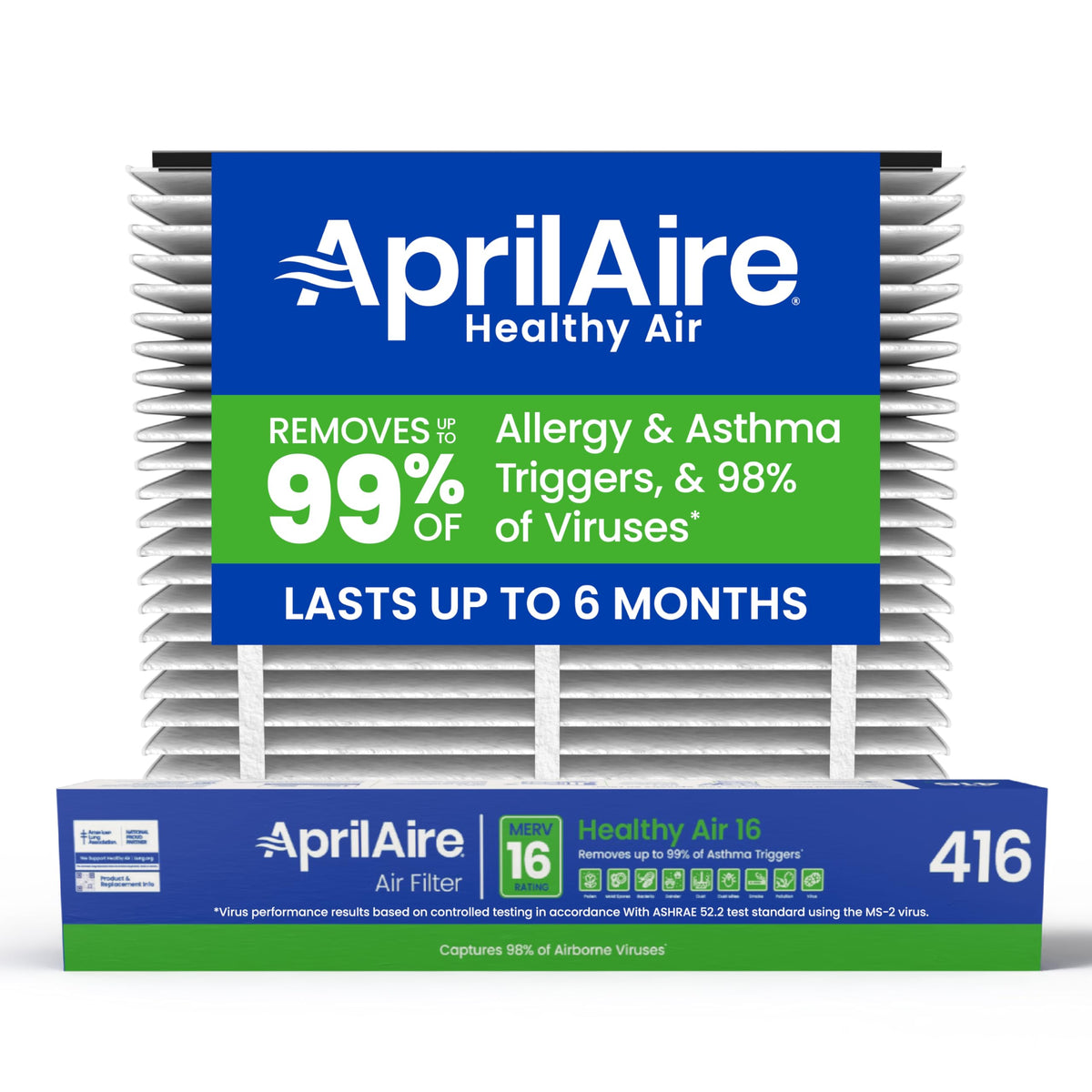 Aprilaire 416 filter packaging box ready for replacement