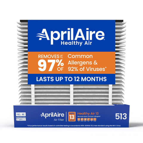Aprilaire 513 replacement filter in housing improves indoor air quality