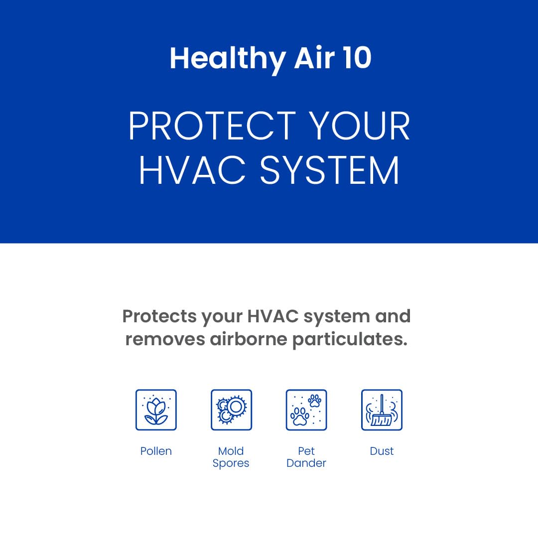Aprilaire healthy air filter captures dust, pollen, mold spores and dander.