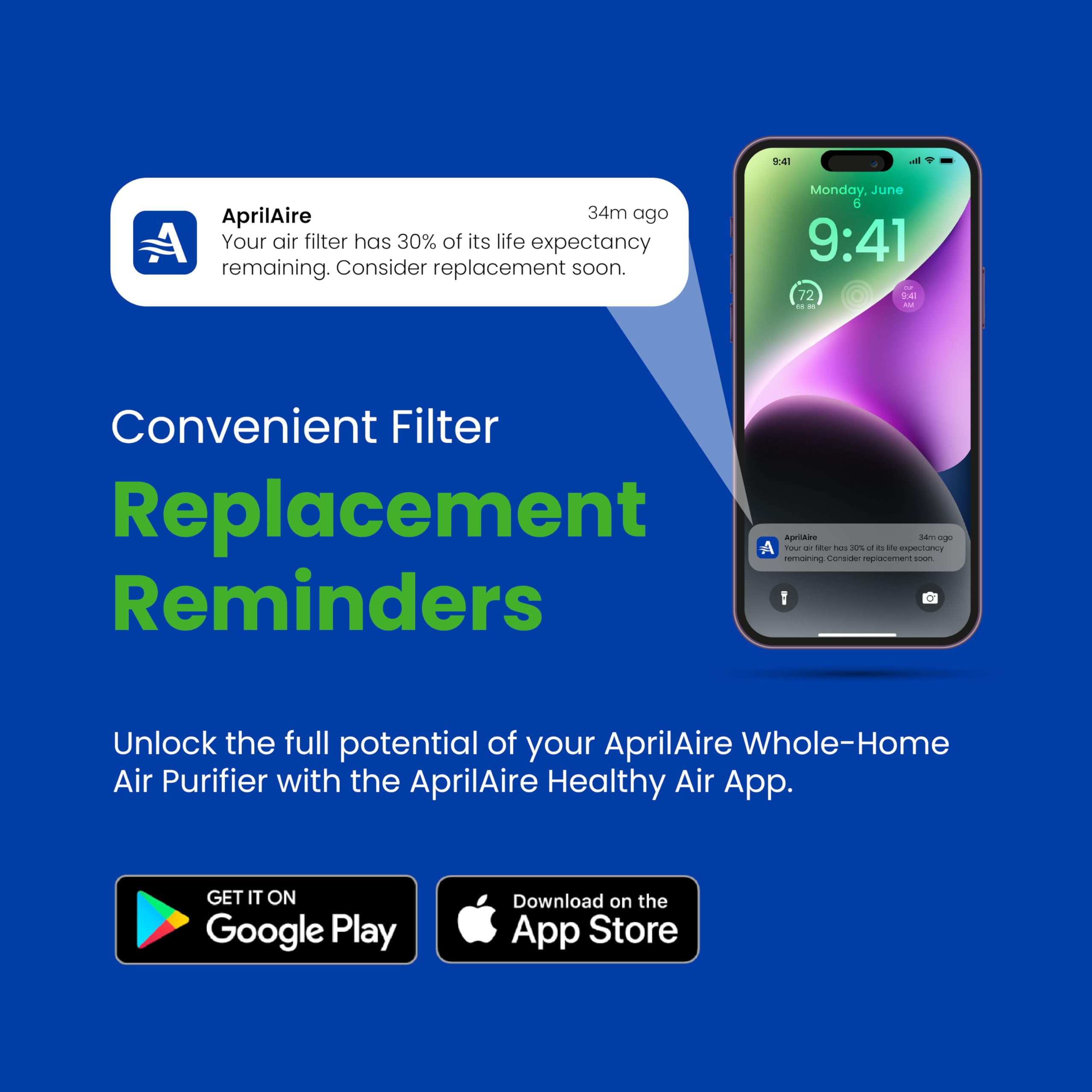 Aprilaire high-efficiency filtration helps reduce dust buildup in HVAC systems.