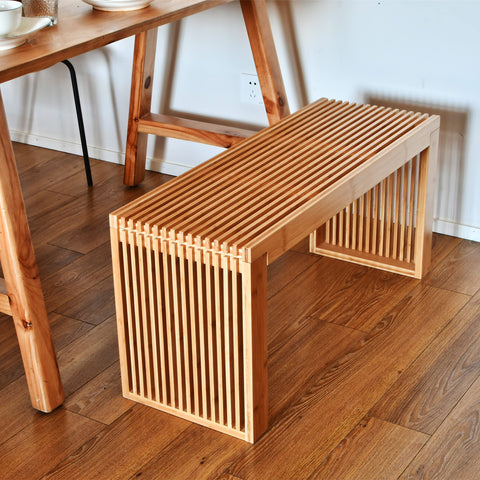 APRTAT Bamboo Dining Bench - easy assembly for quick setup.