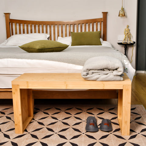 APRTAT bench in entryway doubles as seating and shoe rack.
