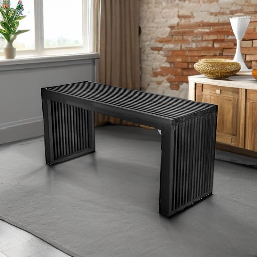 APRTAT bamboo dining bench kitchen-dining area view highlights durable, easy-care design.