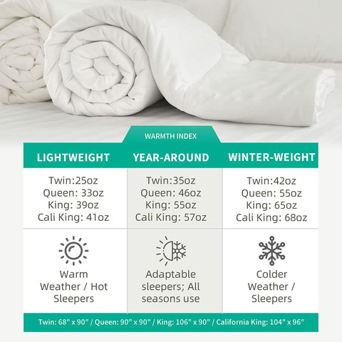 APSMILE all-season warmth ideal for year-round use.