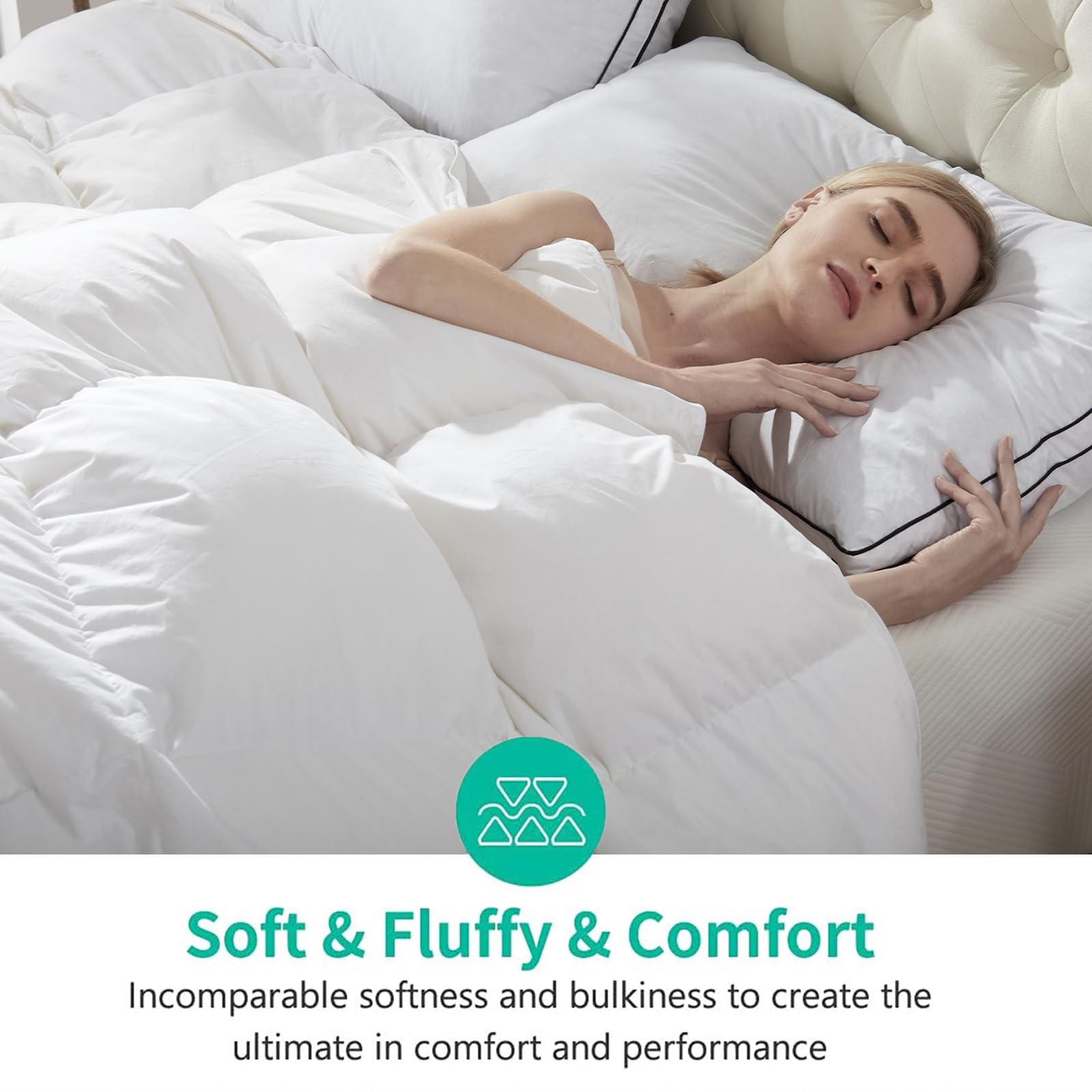 APSMILE Down fiber clusters closeup emphasizes plush loft and even warmth