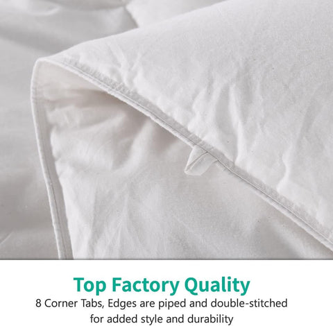 APSMILE double-stitched edge piping and eight corner tabs for secure duvet attachment.