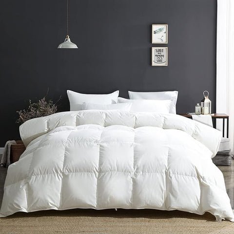 APSMILE Oversized King comforter cover closeup shows breathable organic cotton feel