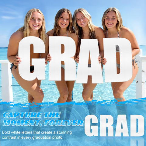 APUDWN 2026 GRAD letters provide clear visibility as a pool display.