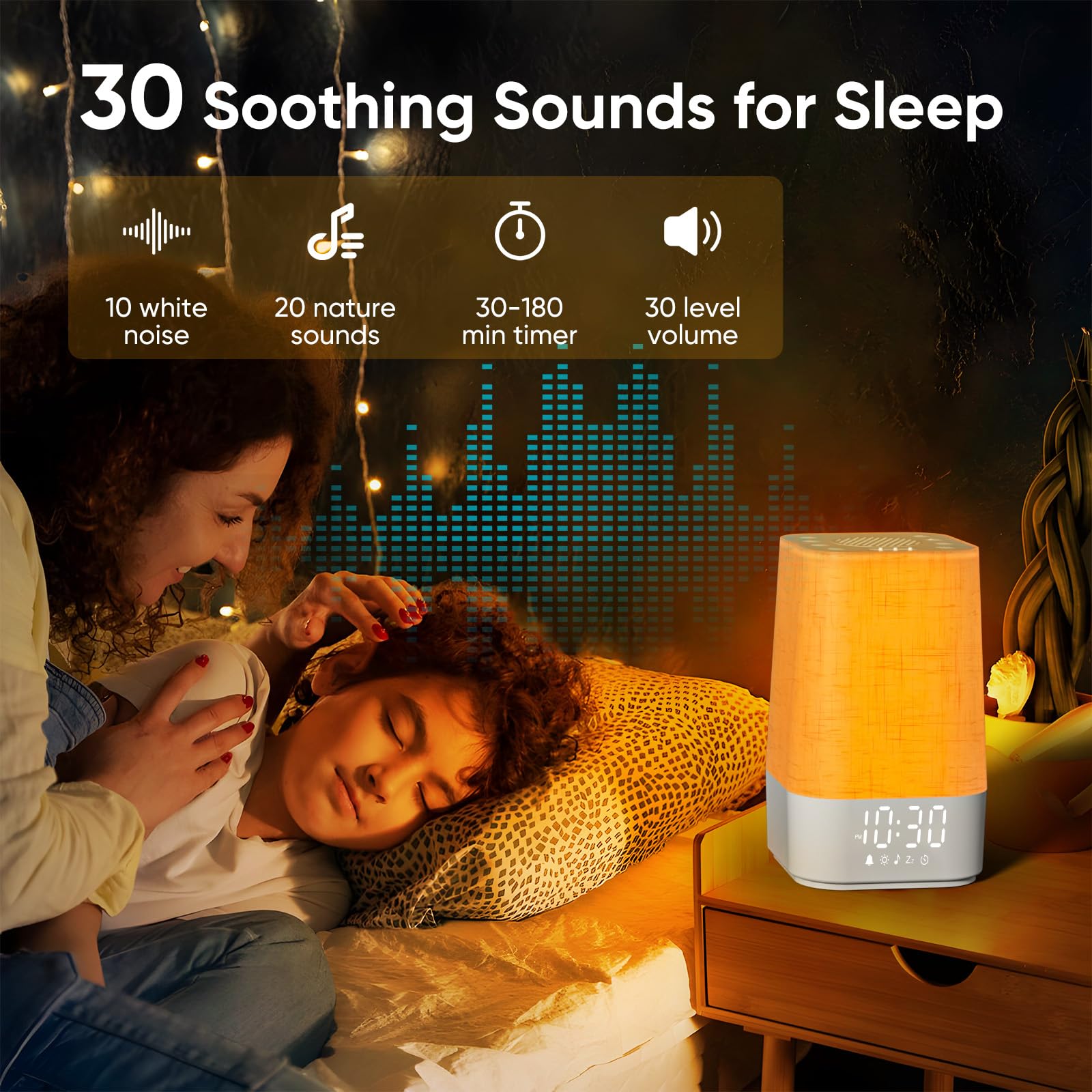 APUZOM sunrise alarm clock with gradual brightness to wake gently