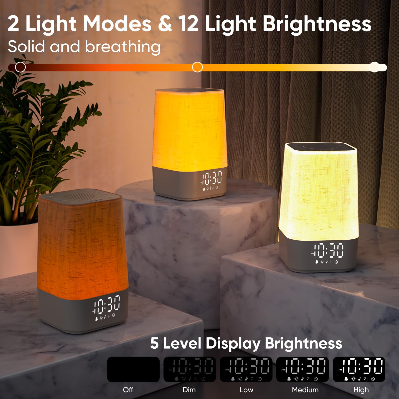 APUZOM wake-up light helps you rise with a gentle glow