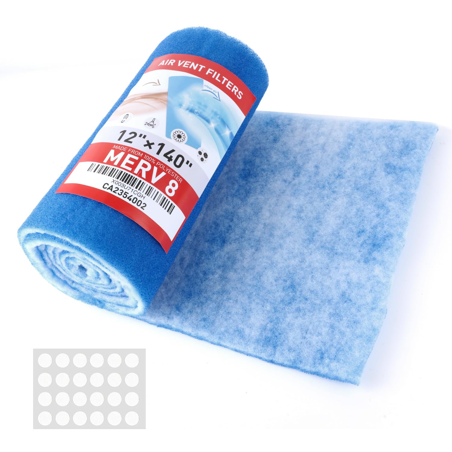 AQD 12x140 air vent filter roll enables DIY vent filtration for floors, ceilings, and walls