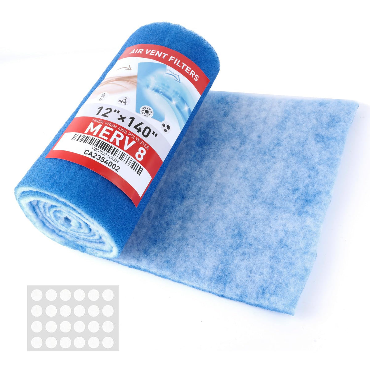 AQD 12x140 air vent filter roll enables DIY vent filtration for floors, ceilings, and walls