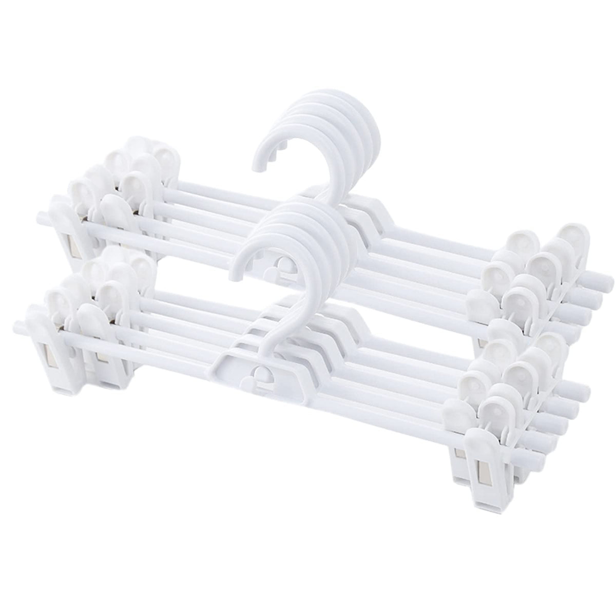 AQEMQV pants hangers with clips keep garments secure and organized.