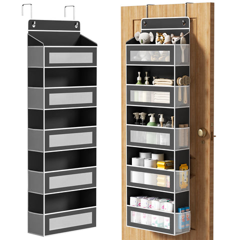 AQOOA over-the-door organizer front pockets help keep essentials within reach