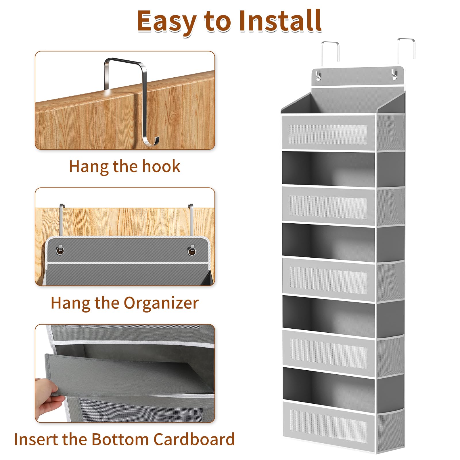 AQOOA sturdy material maintains shape while items stay within reach