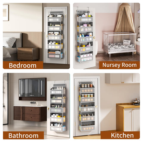 AQOOA versatile door organizer suitable for nursery, dorm, bedroom, bathroom