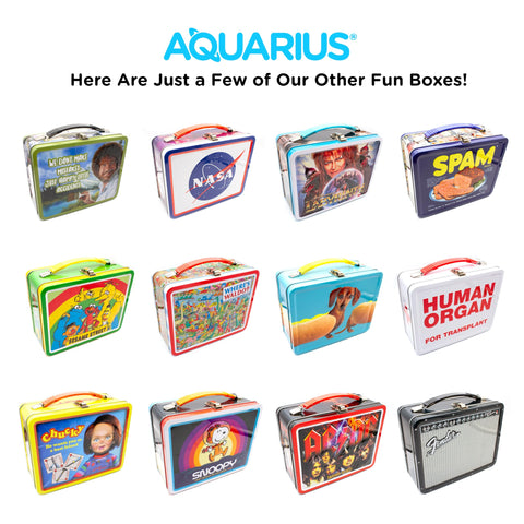 Aquarius Snoopy display-ready box enhances desk decor.