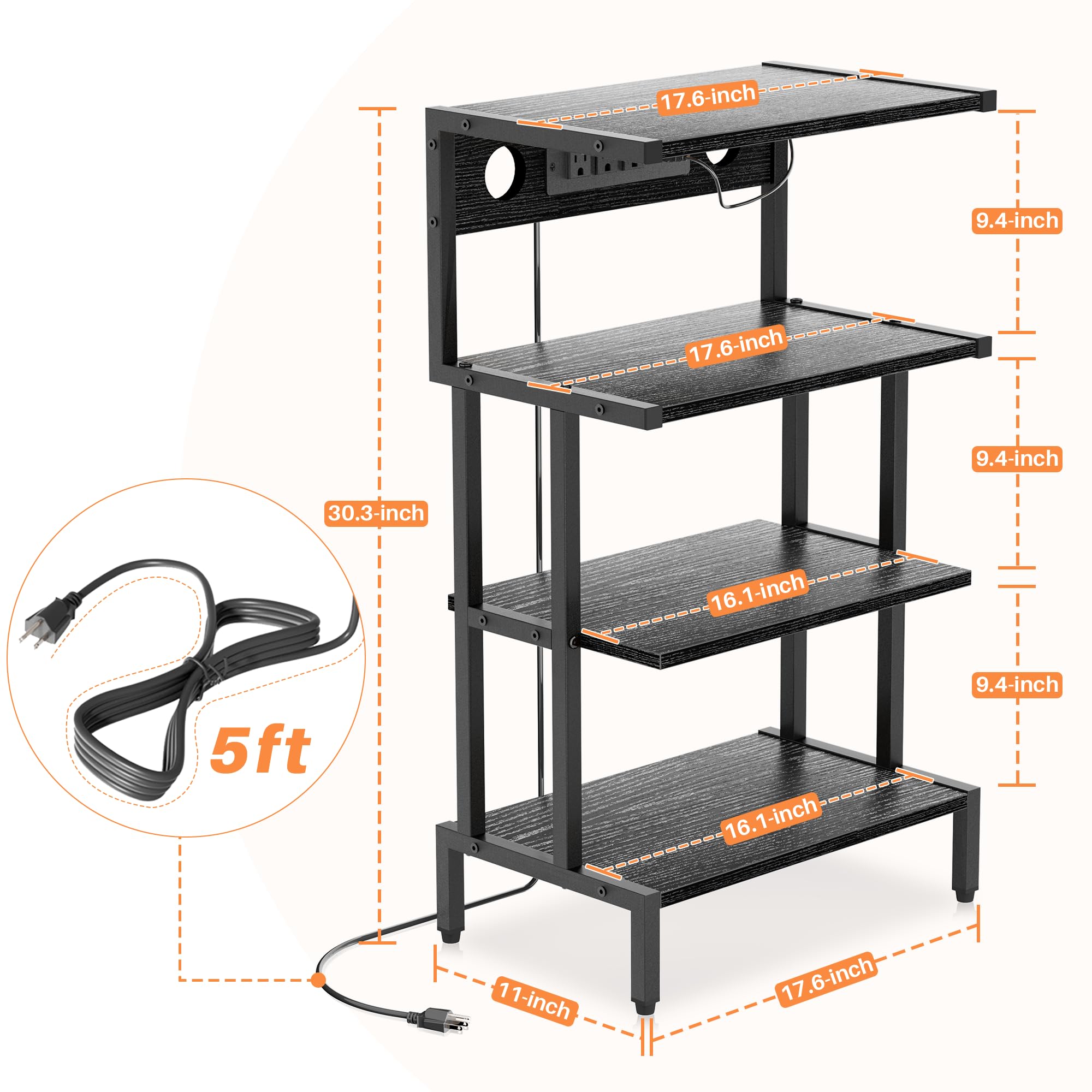 Aquzee wooden gaming stand with robust design suitable under a TV.