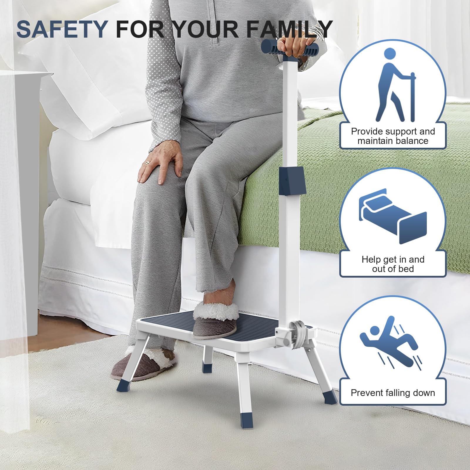 Aratan Folding Step Stool ideal for kitchen tasks, reaching high shelves.
