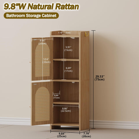 Arbuxzuy anti-tilt device keeps the bathroom cabinet stable.