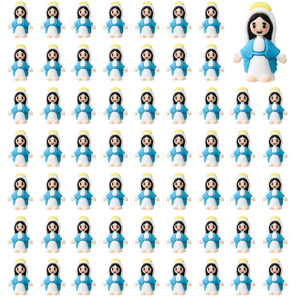 ARCHCRTC Virgin Mary figurines blue pack for Easter decorations and gifts