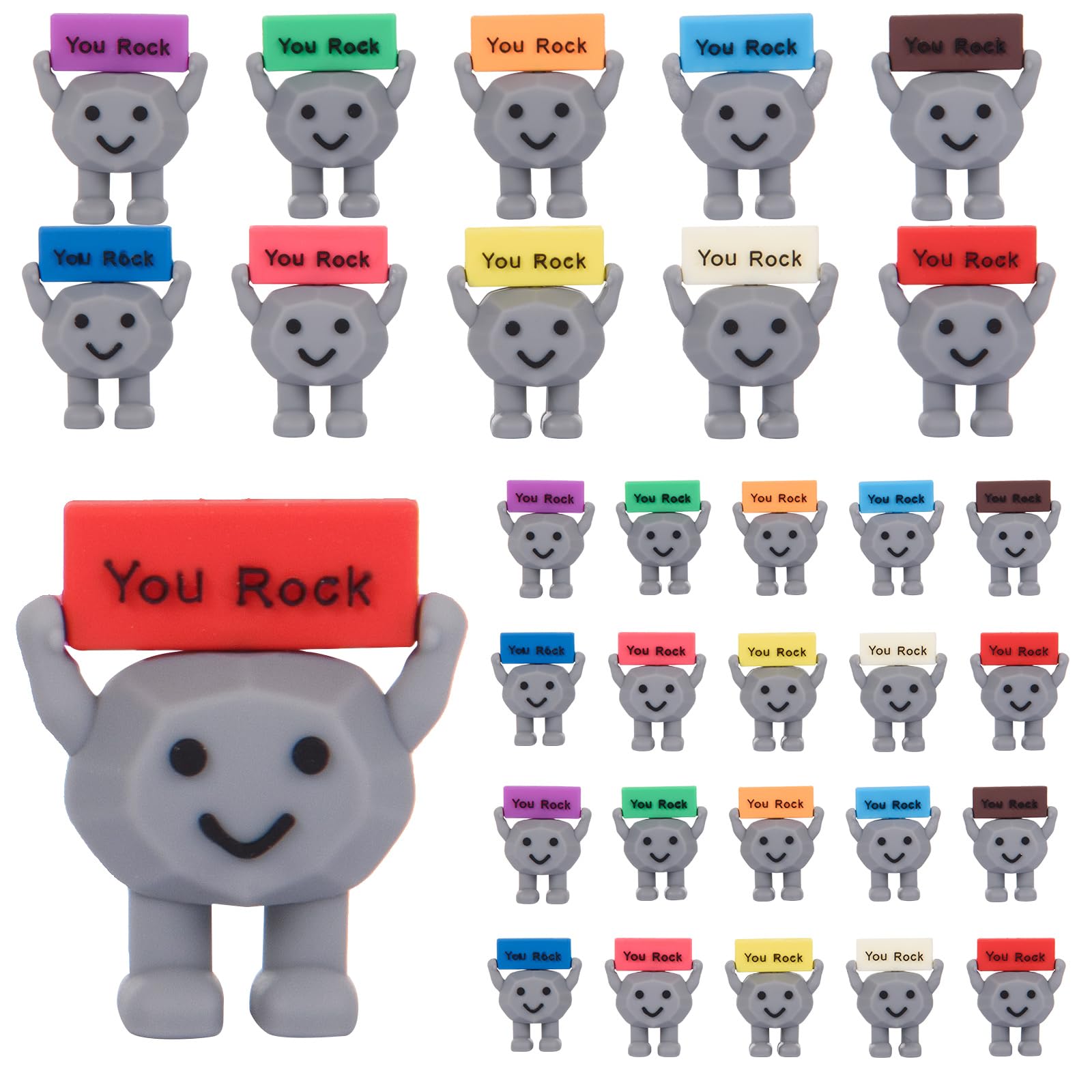 ARCHCRTC You Rock mini figurines front view for cheerful desk decor