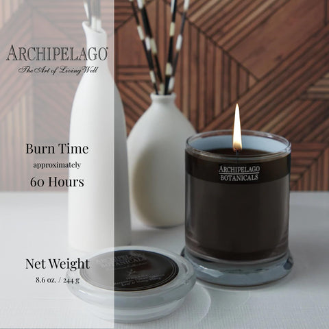 Archipelago Havana apothecary jar design enhances decor while protecting the flame