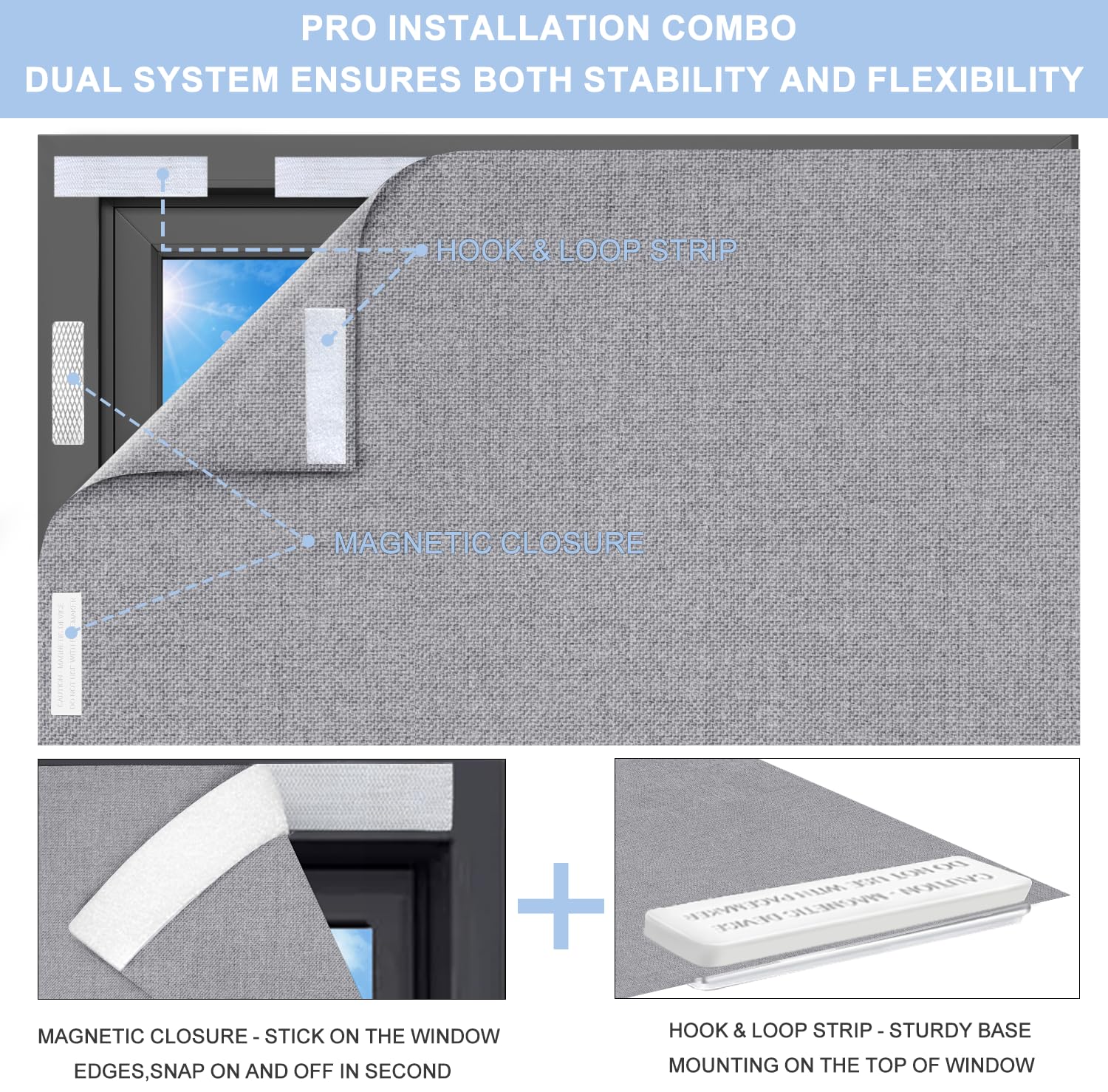 Arciveberg no-drill magnetic closures secure the panel to the frame.
