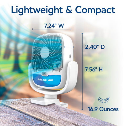Arctic Air Grip Go USB rechargeable battery powers cooling up to five hours.