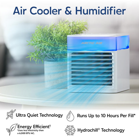 Close-up of dual cooling jets delivering focused airflow.