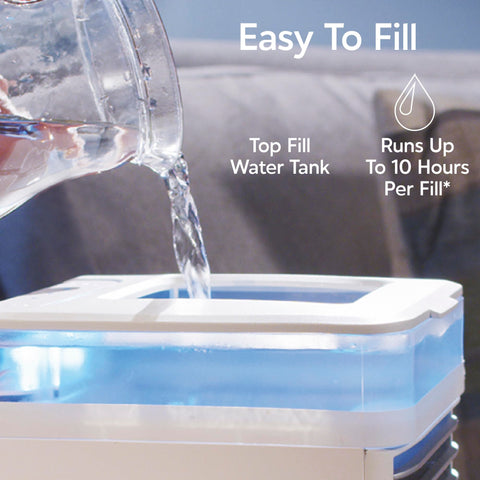 Arctic Air Pure Chill Deluxe Hydro-Chill Technology delivers a cooler, moister breeze.