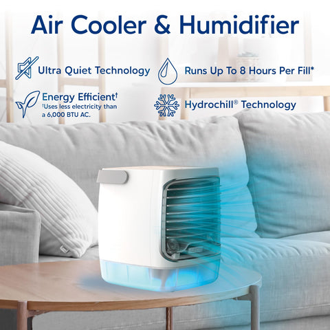 Arctic Air Turbo Chill control panel enables quick 4-speed adjustments for comfort.