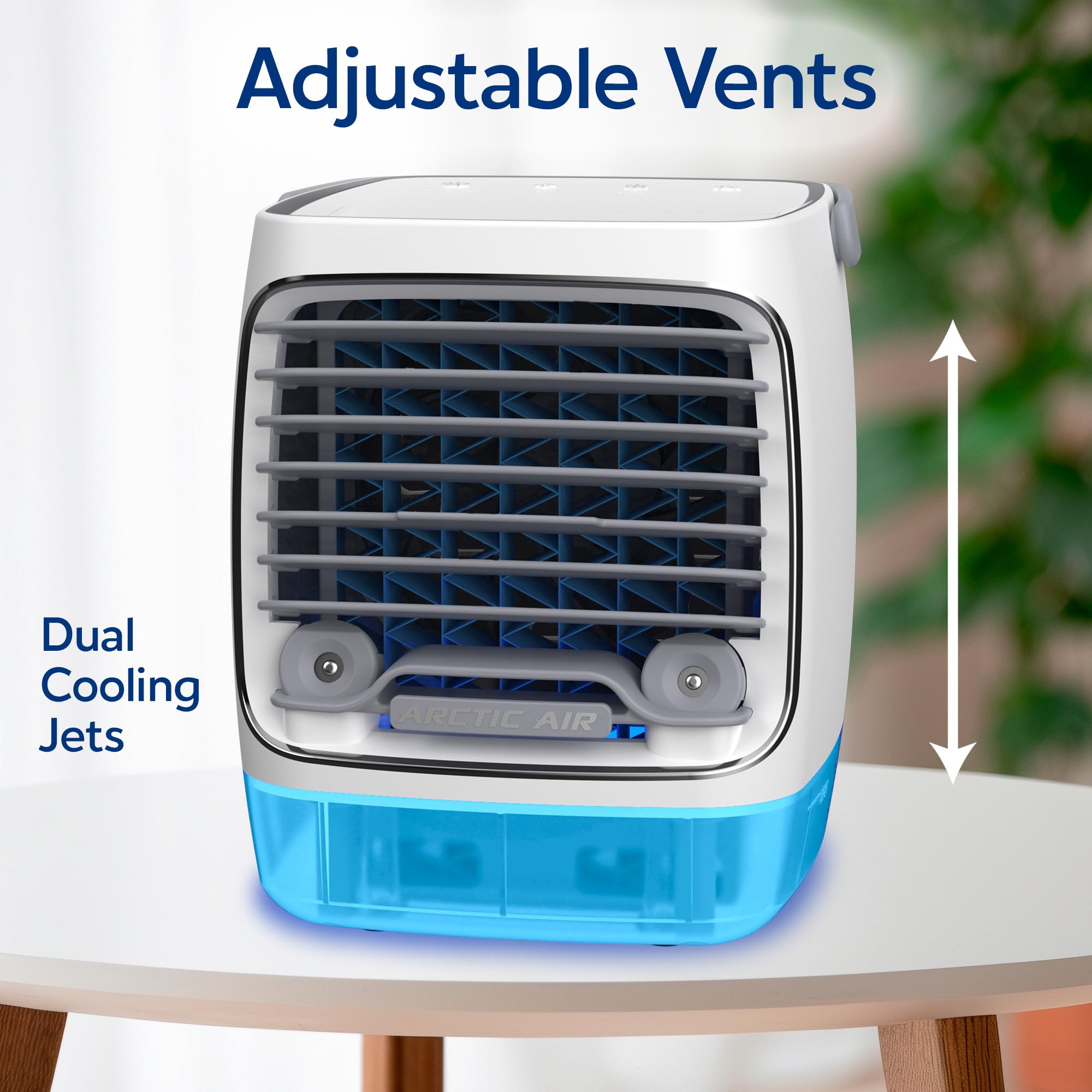 Arctic Air Turbo Chill portable design is easy to move between rooms.