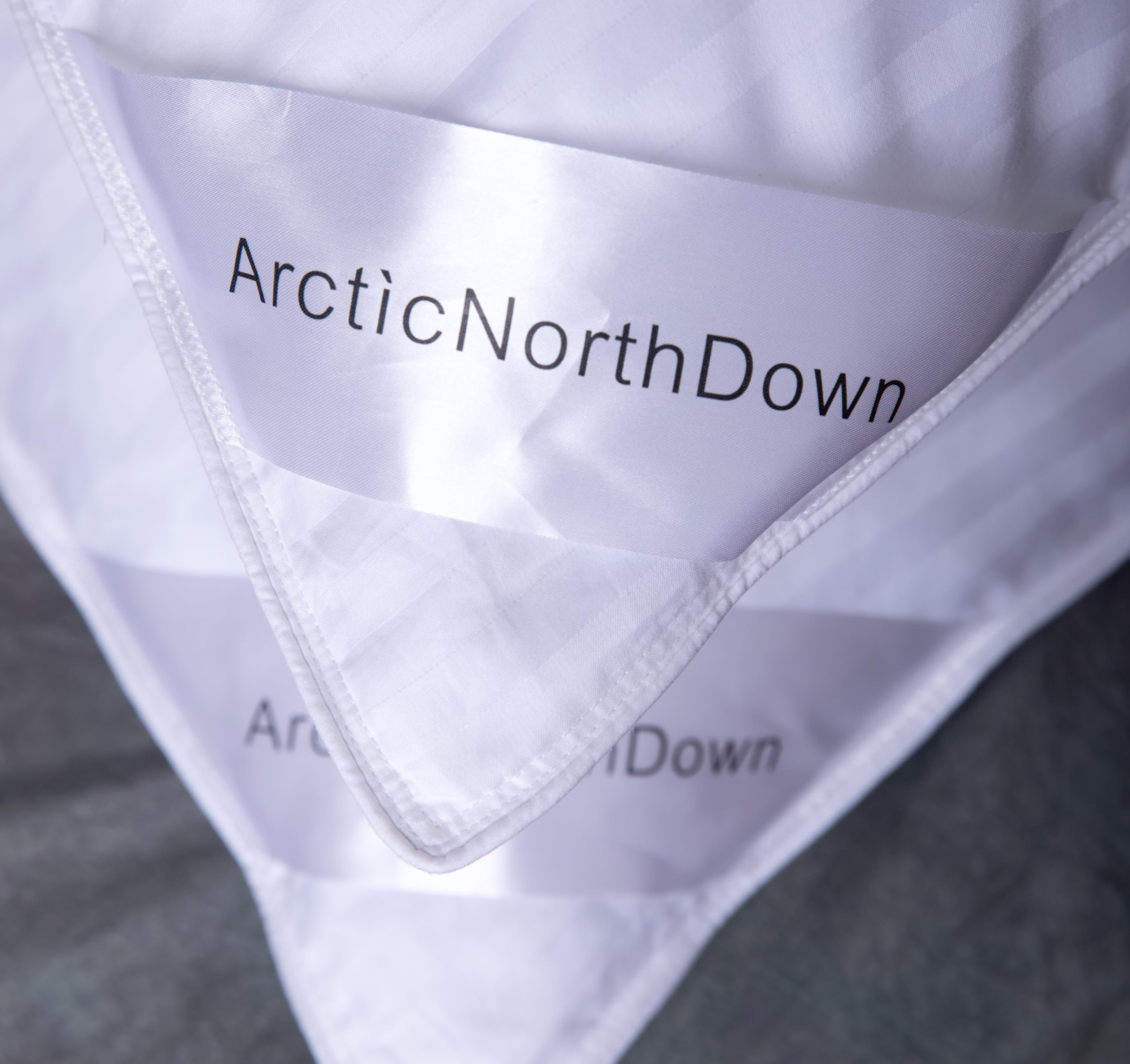 King size 20x36 inch ArcticNorthDown pillow offers generous head and neck support.