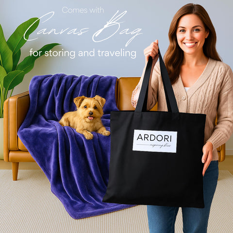 ARDORI Indigo blanket 82x82 delivers plush warmth and dryness