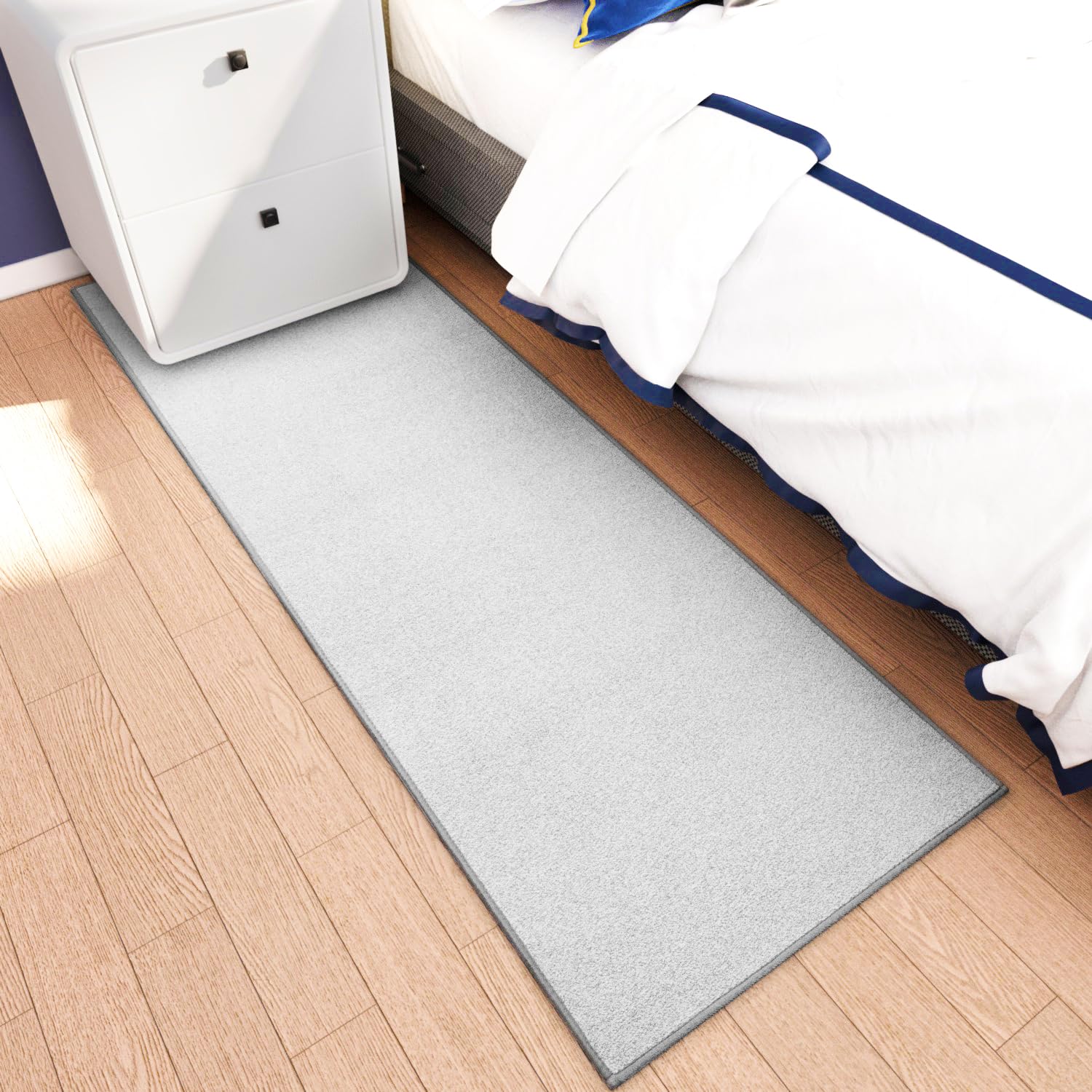 AREDO Runner Rug 2x6 grey complements modern decor schemes.