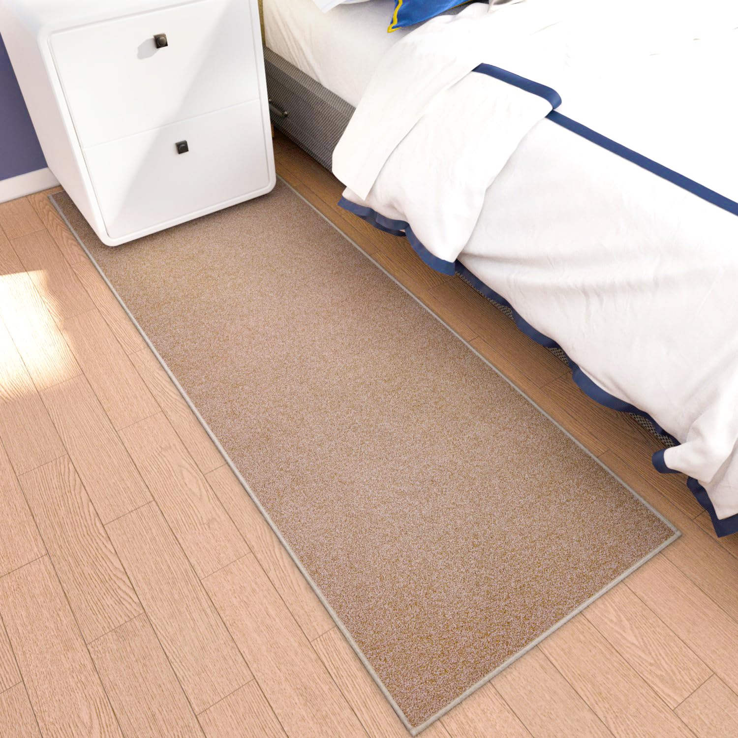 AREDO bedroom and laundry rug blends warmth underfoot with practical durability.